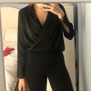 Nasty gal satin blouse